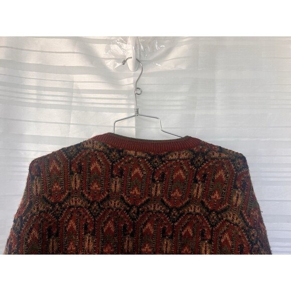 VTG 80s Carroll And Company Men Sweater Mohair Wool Blend Sweater Italy Eclectic - Picture 5 of 7